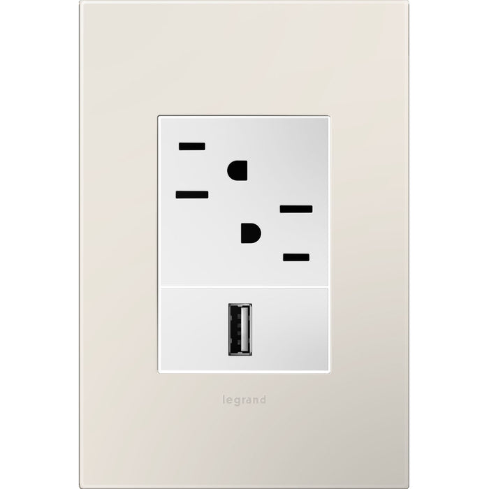 Legrand AWP1G3LA4 Gang Wall Plate, Satin Light Almond