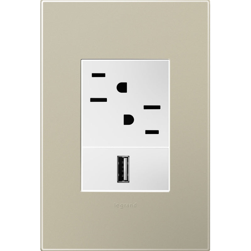 Legrand AWP1G3TM4 Gang Wall Plate, Titanium