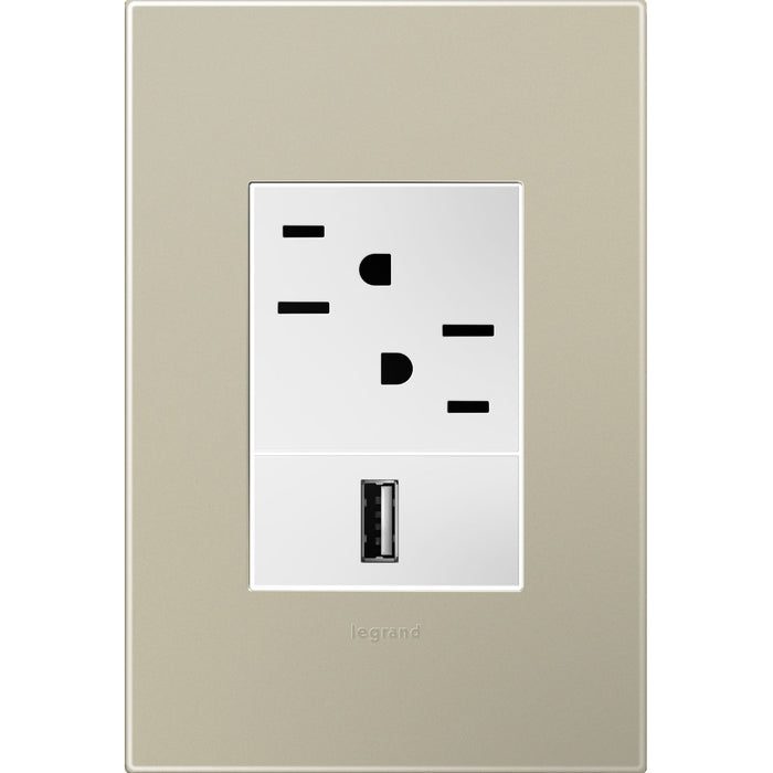 Legrand AWP1G3TM4 Gang Wall Plate, Titanium