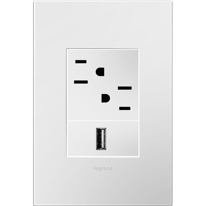 Legrand AWP1G3WH4 Gang Wall Plate, White