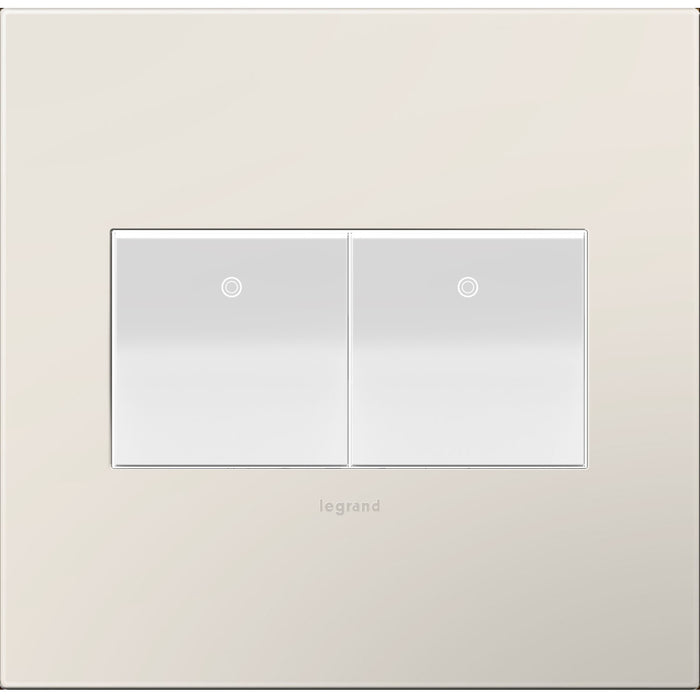 Legrand AWP2GLA4 Gang Wall Plate, Satin Light Almond