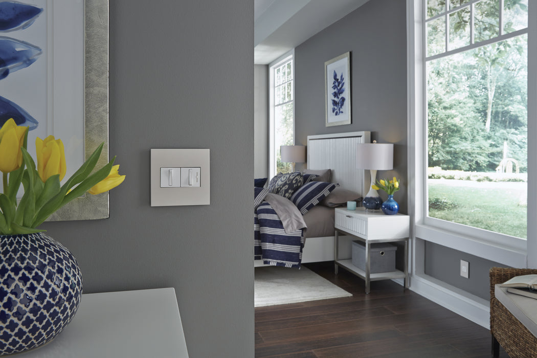Legrand AWP2GLA4 Gang Wall Plate, Satin Light Almond
