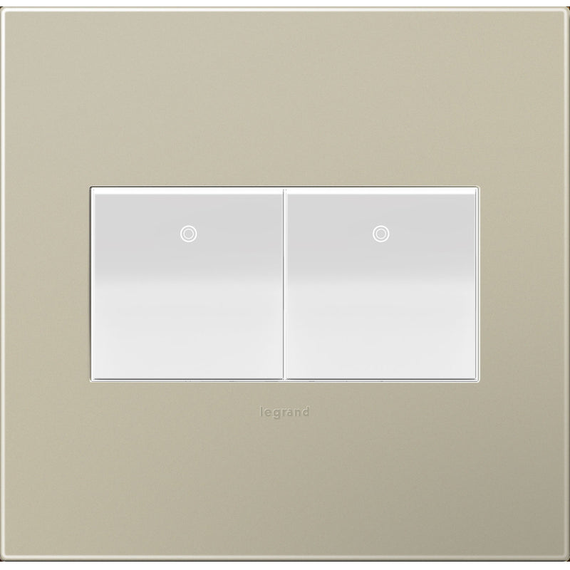 Legrand AWP2GTM4 Gang Wall Plate, Titanium