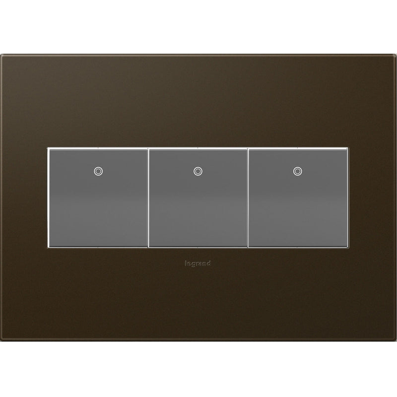 Legrand AWP3GBR4 Gang Wall Plate, Bronze