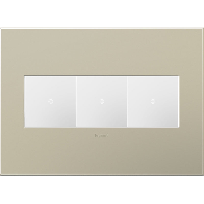 Legrand AWP3GTM4 Gang Wall Plate, Titanium