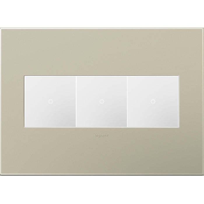 Legrand AWP3GTM4 Gang Wall Plate, Titanium