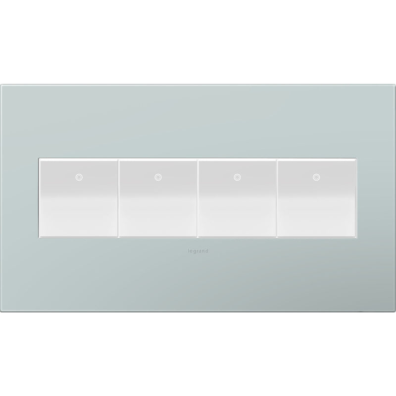 Legrand AWP4GBL4 Gang Wall Plate, Blue