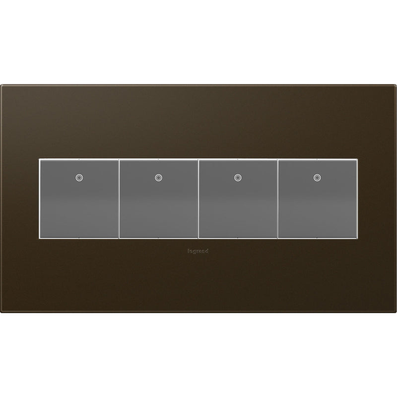 Legrand AWP4GBR4 Gang Wall Plate, Bronze