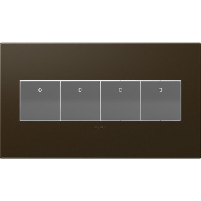 Legrand AWP4GBR4 Gang Wall Plate, Bronze