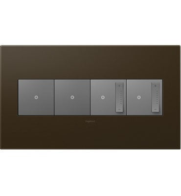Legrand AWP4GBR4 Gang Wall Plate, Bronze