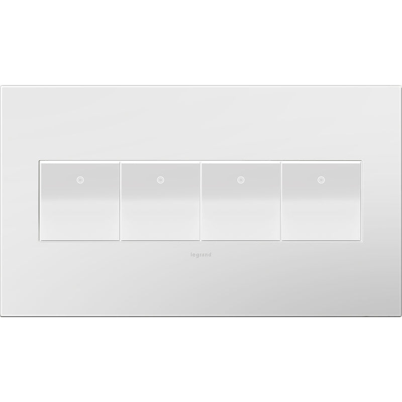 Legrand AWP4GWH4 Gang Wall Plate, White