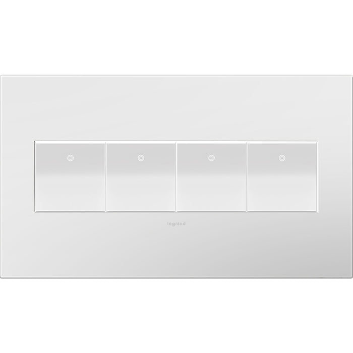 Legrand AWP4GWH4 Gang Wall Plate, White
