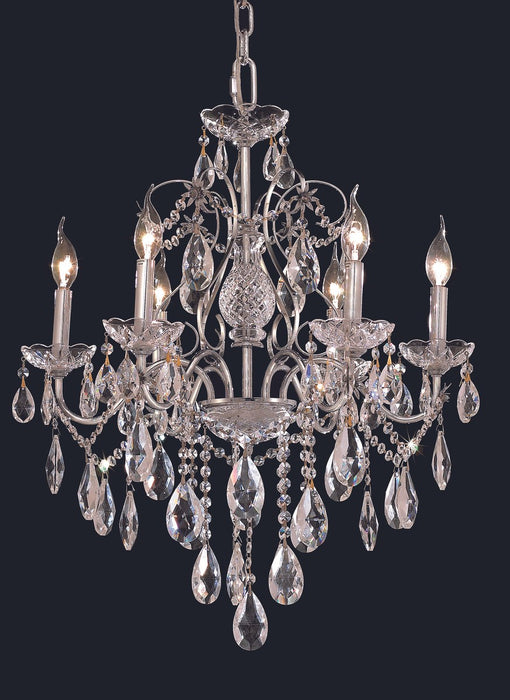 Elegant Lighting 2016D24C/RC Six Light Chandelier, Chrome