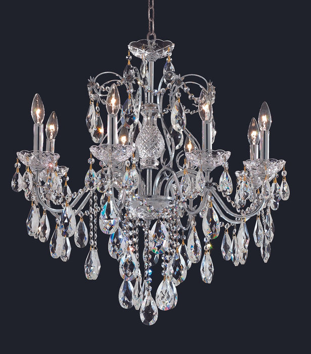 Elegant Lighting 2016D26C/RC Eight Light Chandelier, Chrome