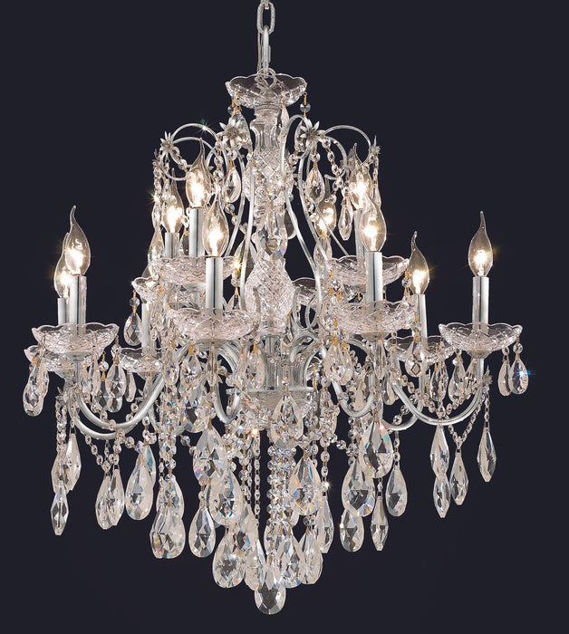 Elegant Lighting 2016D28C/RC 12 Light Chandelier, Chrome