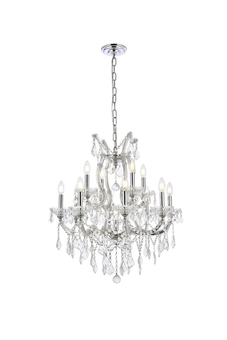 Elegant Lighting 2800D27C/RC 13 Light Chandelier, Chrome