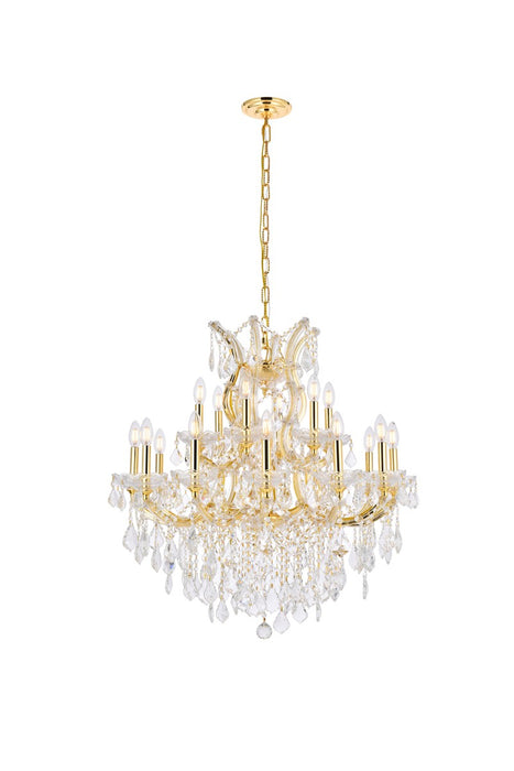 Elegant Lighting 2800D30G/RC 19 light Chandelier, Gold