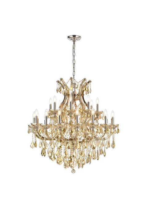 Elegant Lighting 2800D36GT-GT/RC 24 Light Chandelier, Golden Teak