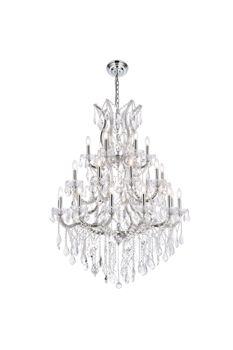 Elegant Lighting 2800D38C/RC 28 Light Chandelier, Chrome