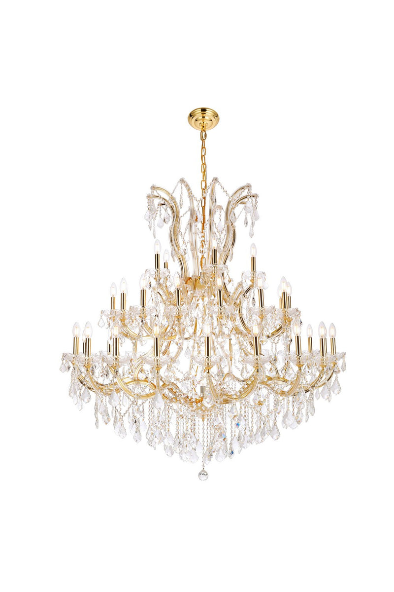 Elegant Lighting 2800G52G/RC 41 Light Chandelier, Gold