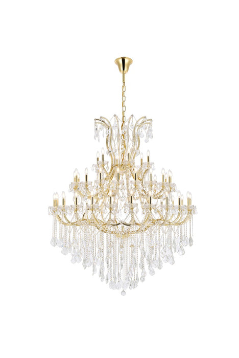 Elegant Lighting 2800G60G/RC 49 Light Chandelier, Gold