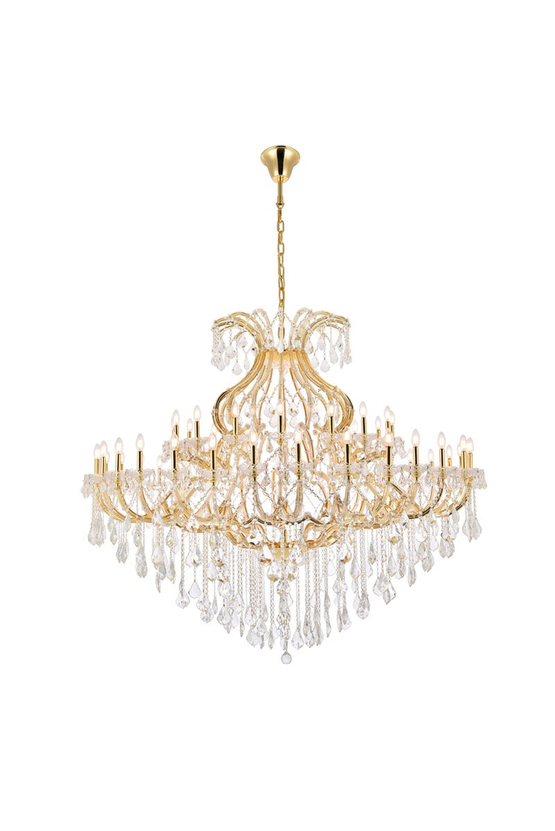Elegant Lighting 2800G72G/RC 49 Light Chandelier, Gold