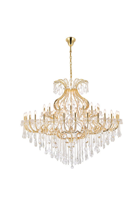 Elegant Lighting 2800G72G/RC 49 Light Chandelier, Gold