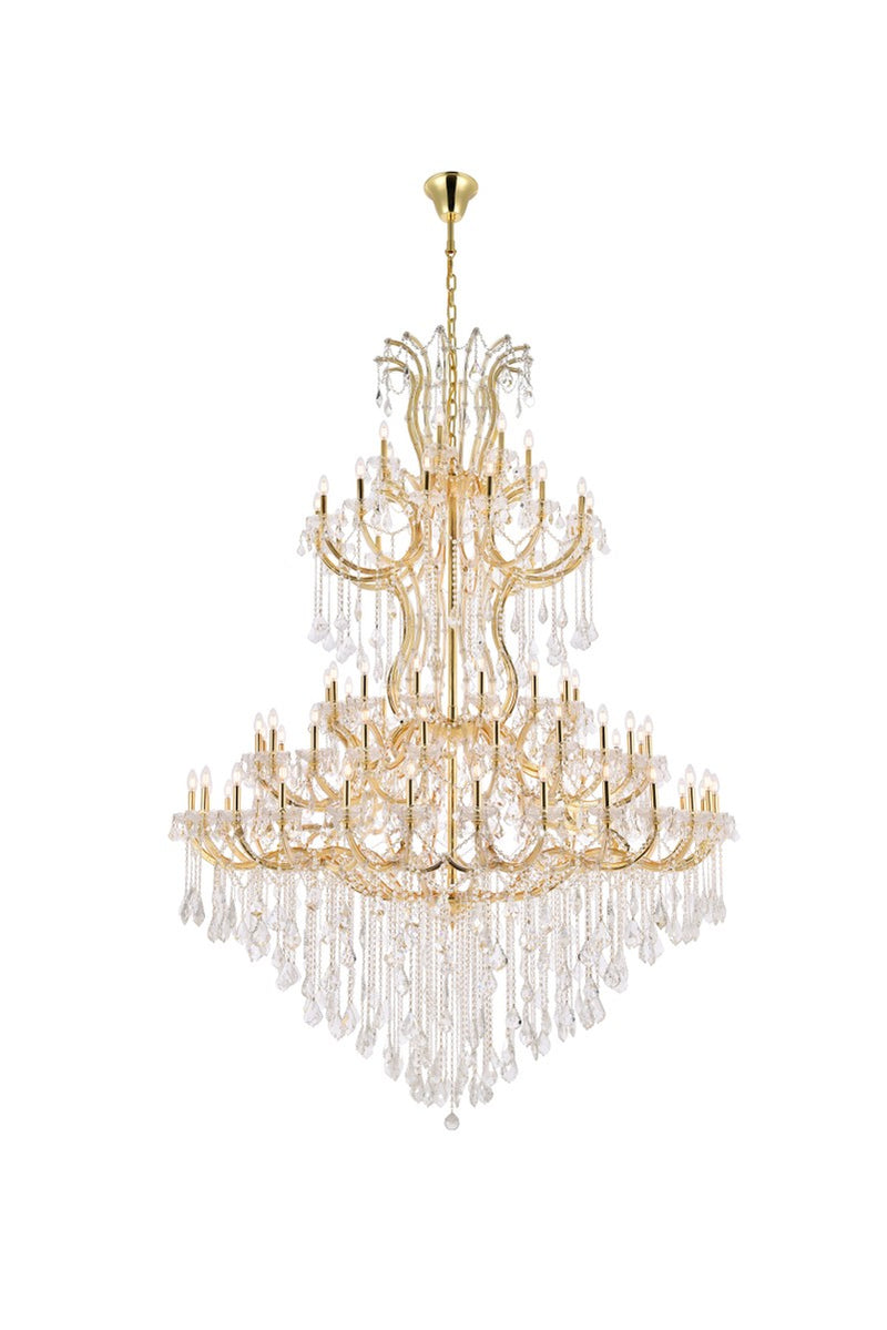 Elegant Lighting 2800G96G/RC 85 Light Chandelier, Gold