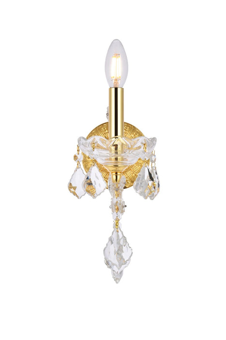 Elegant Lighting 2800W1G/RC One Light Wall Sconce, Gold
