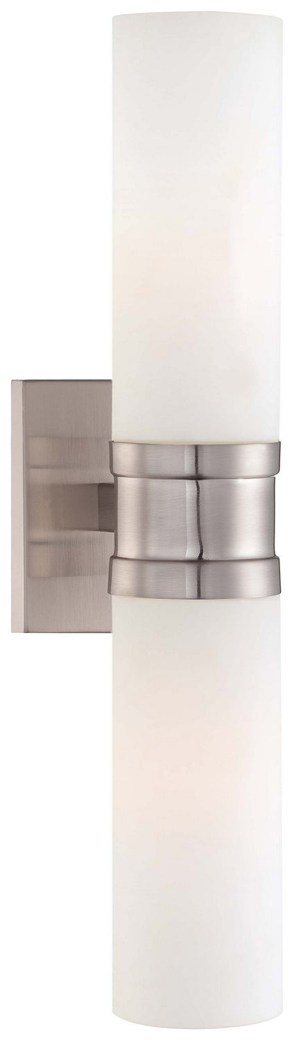 Minka-Lavery 4462-84 Two Light Wall Sconce, Brushed Nickel
