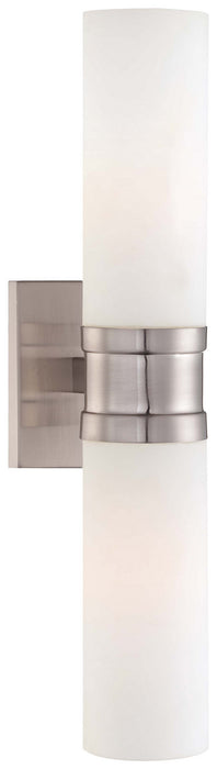 Minka-Lavery 4462-84 Two Light Wall Sconce, Brushed Nickel