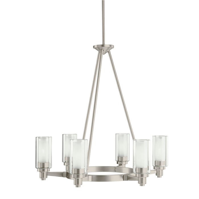 Kichler 2344NI Six Light Chandelier, Brushed Nickel