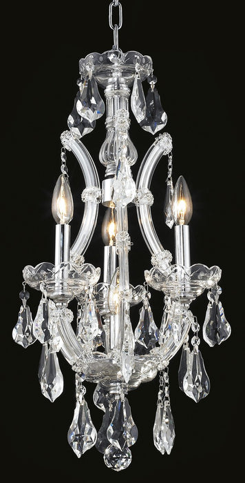 Elegant Lighting 2801D12C/RC Four Light Chandelier, Chrome