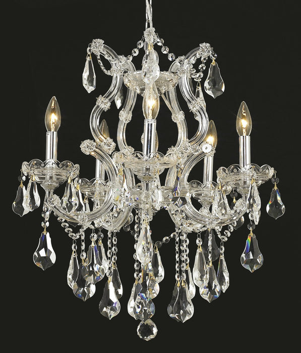 Elegant Lighting 2801D20C/RC Six Light Chandelier, Chrome