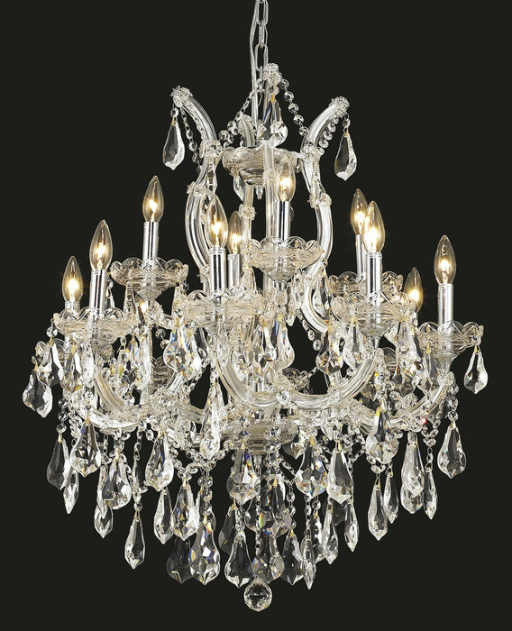 Elegant Lighting 2801D27C/RC 13 Light Chandelier, Chrome