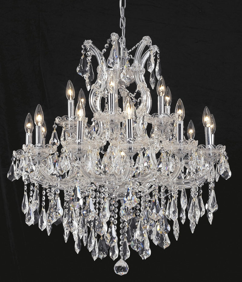 Elegant Lighting 2801D30C/RC 19 light Chandelier, Chrome