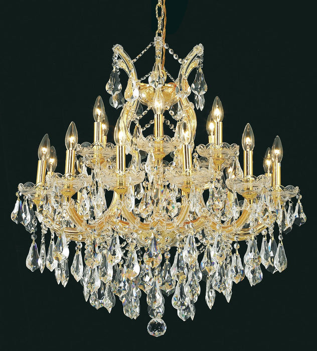 Elegant Lighting 2801D30G/RC 19 light Chandelier, Gold