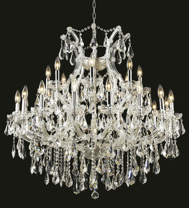 Elegant Lighting 2801D36C/RC 24 Light Chandelier, Chrome