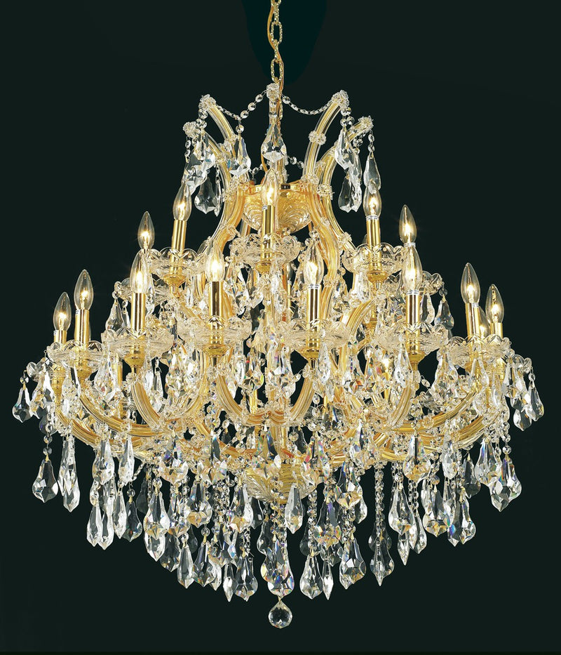Elegant Lighting 2801D36G/RC 24 Light Chandelier, Gold