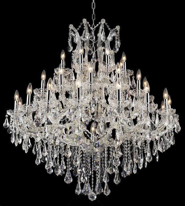 Elegant Lighting 2801G44C/RC 37 Light Chandelier, Chrome