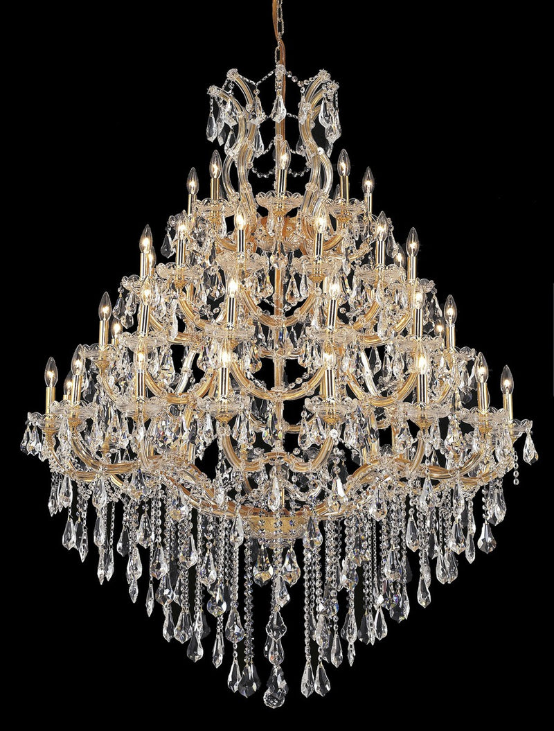 Elegant Lighting 2801G46G/RC 49 Light Chandelier, Gold