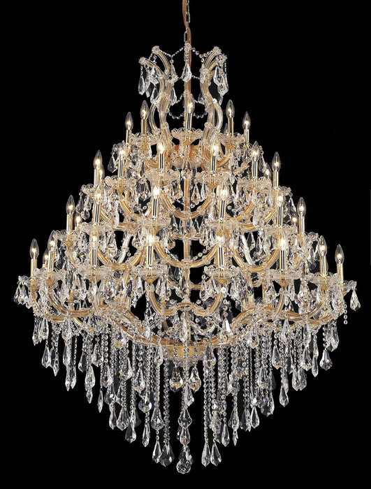 Elegant Lighting 2801G46G/RC 49 Light Chandelier, Gold