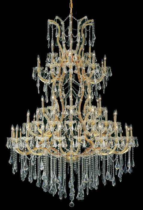 Elegant Lighting 2801G54G/RC 61 Light Chandelier, Gold