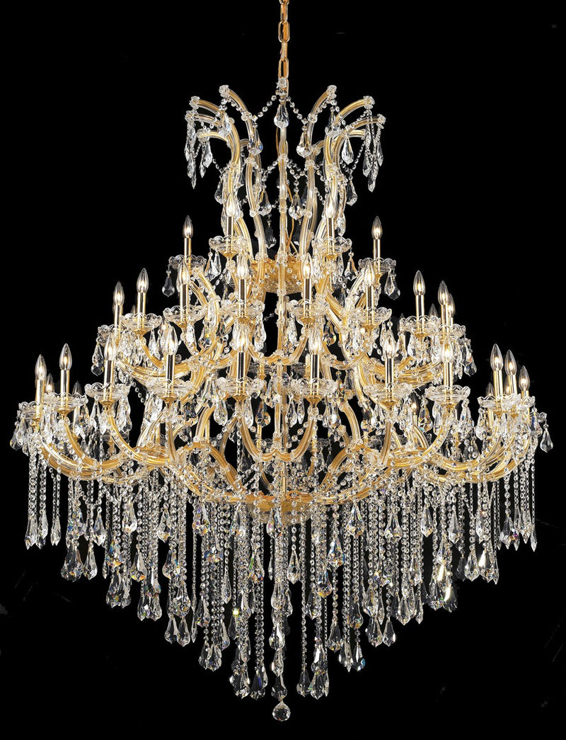 Elegant Lighting 2801G60G/RC 49 Light Chandelier, Gold