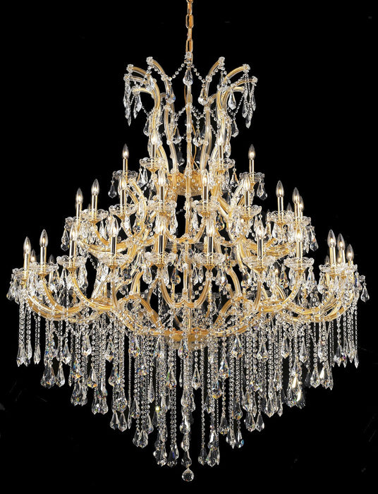 Elegant Lighting 2801G60G/RC 49 Light Chandelier, Gold