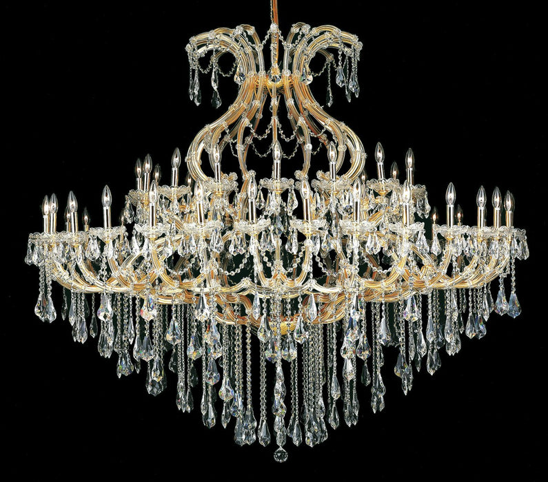 Elegant Lighting 2801G72G/RC 49 Light Chandelier, Gold