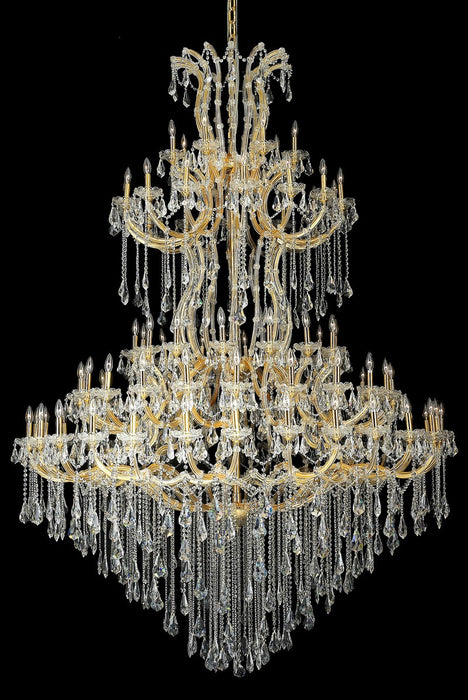 Elegant Lighting 2801G96G/RC 85 Light Chandelier, Gold