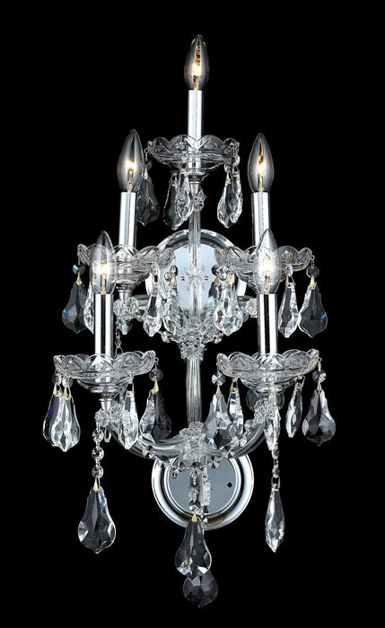 Elegant Lighting 2801W5C/RC Five Light Wall Sconce, Chrome