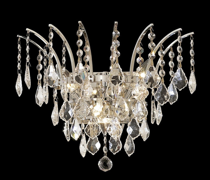 Elegant Lighting 8033W16C/RC Three Light Wall Sconce, Chrome