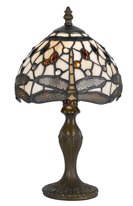 Cal Lighting BO-2380AC One Light Accent Table, Antique brass